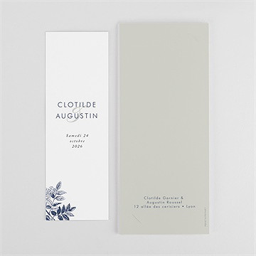 Faire-part mariage esperluette photomaton - Dos du faire-part