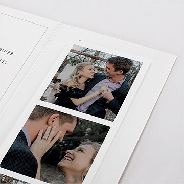 Faire-part mariage esperluette photomaton - Détail du faire-part