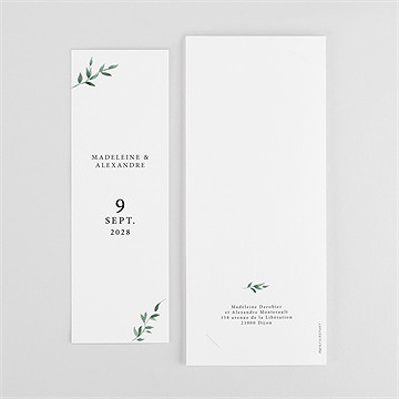 Faire-part mariage l'olivier photomaton - Dos du faire-part