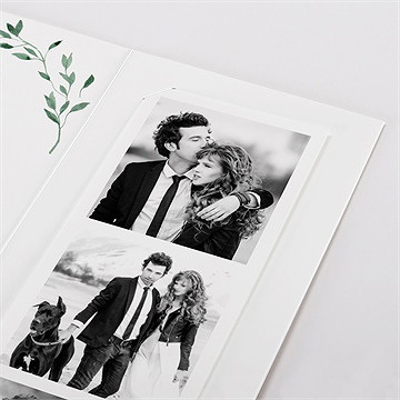 Faire-part mariage l'olivier photomaton - Détail du faire-part