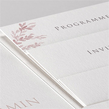 Faire-part mariage sous le saule pocketfold - Détail du faire-part