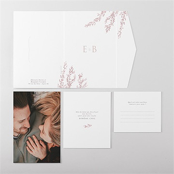 Faire-part mariage sous le saule pocketfold - Vue d'ensemble extérieur