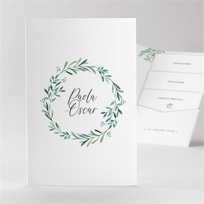 Faire-part mariage semer notre amour pocketfold