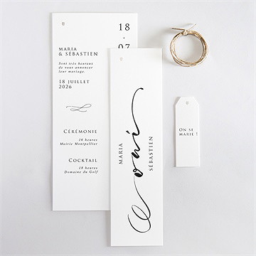 Faire-part mariage elle a dit oui superposition - Vue d'ensemble