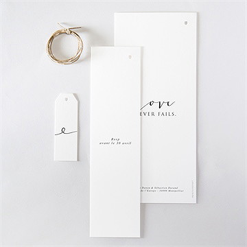 Faire-part mariage elle a dit oui superposition - Dos du faire-part