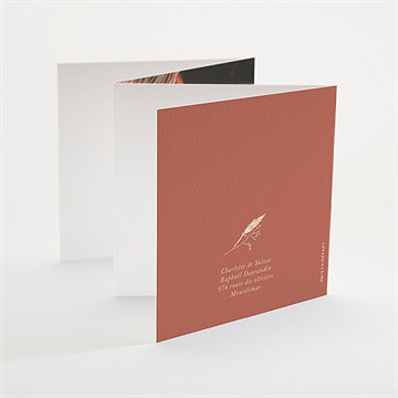 Faire-part mariage terre de feu accordéon - Dos du faire-part