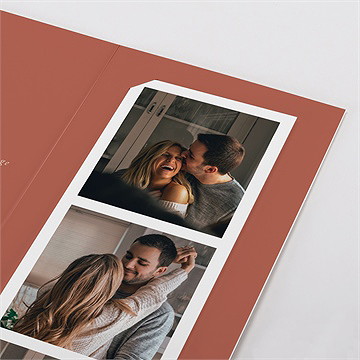 Faire-part mariage terre de feu photomaton - Détail du faire-part