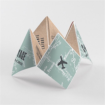 Faire-part mariage voyage voyage cocotte