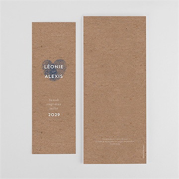 Faire-part mariage uniques empreintes photomaton - Dos du faire-part