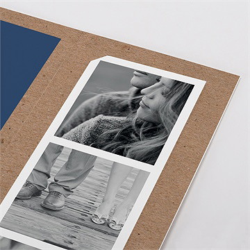 Faire-part mariage uniques empreintes photomaton - Détail du faire-part