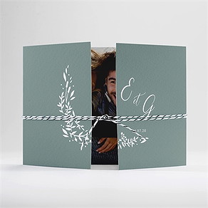 Faire-part mariage elégante poésie 2 volets
