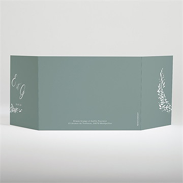 Faire-part mariage elégante poésie 2 volets - Dos du faire-part