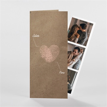 Faire-part mariage nos empreintes photomaton