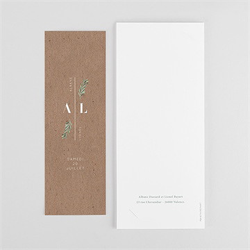 Faire-part mariage let love grow ! photomaton - Dos du faire-part