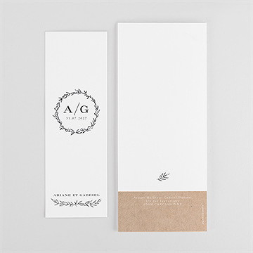 Faire-part mariage douce harmonie photomaton - Dos du faire-part