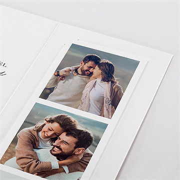 Faire-part mariage douce harmonie photomaton - Détail du faire-part