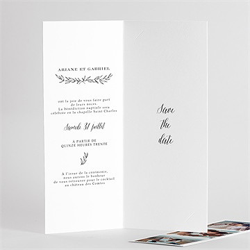 Faire-part mariage douce harmonie photomaton - Détail de l'intérieur