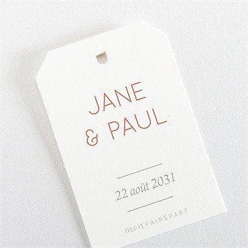 Etiquette mariage son eclat - Dos de l'étiquette