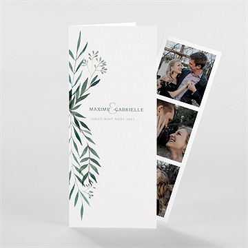 Faire-part mariage douceur du pinceau photomaton