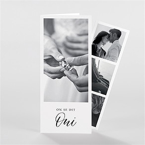 Faire-part mariage liés pour toujours photomaton