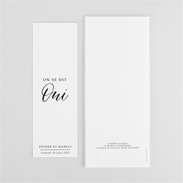 Faire-part mariage liés pour toujours photomaton - Dos du faire-part