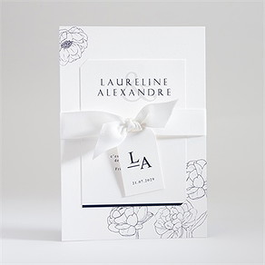 Faire-part mariage chic et moderne superposition