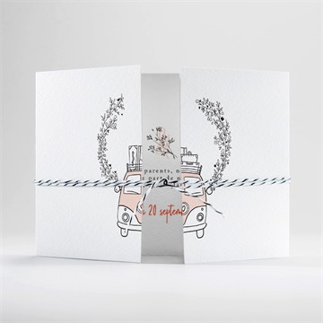 Faire-part mariage douceur champetre 2 volets