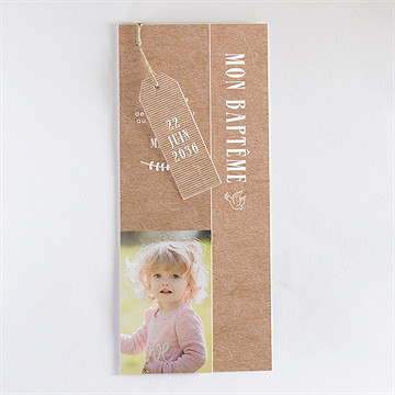 Faire-part de baptême pele mele photo original trio - Faire-part assemblé