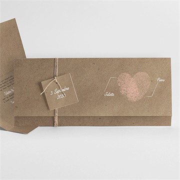 Faire-part mariage nos empreintes pochette - Faire-part entier