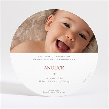 Faire-part naissance mon etoile dorure - Dos du faire-part