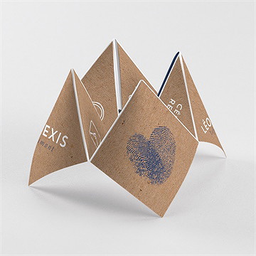 Faire-part mariage uniques empreintes origami