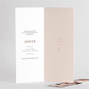 Faire-part naissance mon etoile photomaton - Intérieur du faire-part