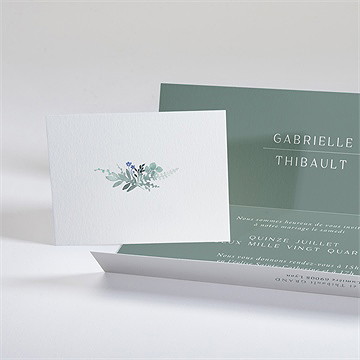 Faire-part mariage poésie d'aquarelle pochette - Intérieur du faire-part