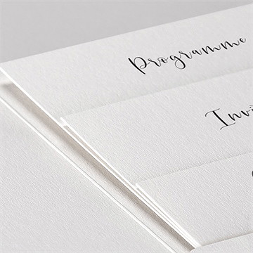 Faire-part mariage fleurs séchées pocketfold - Détail du faire-part