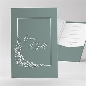 Faire-part mariage elégante poésie pocketfold