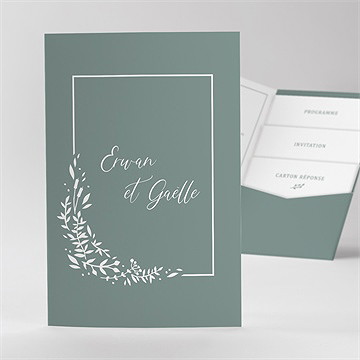 Faire-part mariage elégante poésie pocketfold