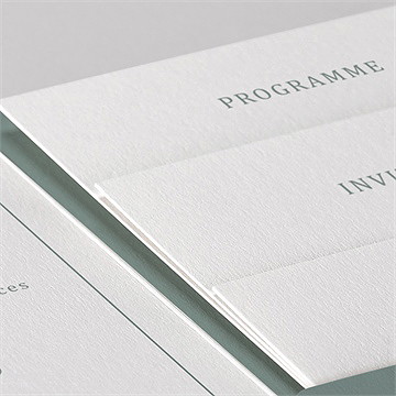 Faire-part mariage elégante poésie pocketfold - Détail du faire-part