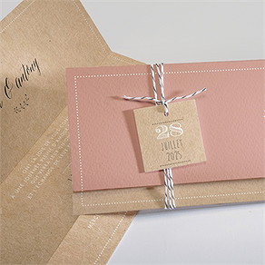 Faire-part mariage célébration d'amour pochette