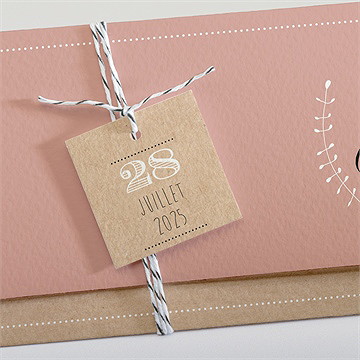 Faire-part mariage célébration d'amour pochette - Détail du faire-part