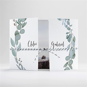 Faire-part mariage a l'unisson 2 volets