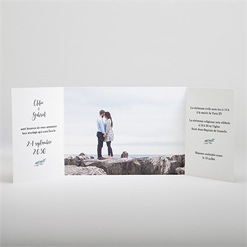 Faire-part mariage a l'unisson 2 volets - Intérieur du faire-part