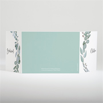 Faire-part mariage a l'unisson 2 volets - Dos du faire-part