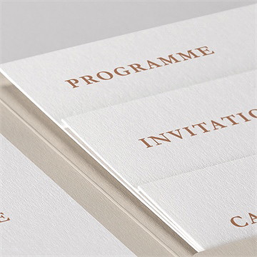 Faire-part mariage beauté délicate pocketfold - Détail du faire-part