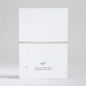 Faire-part mariage délicat superposition - Dos du faire-part