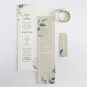 Faire-part mariage intimité superposition - Vue d'ensemble