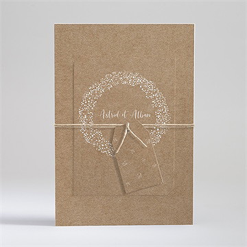 Faire-part mariage couronnés d'etoiles superposé