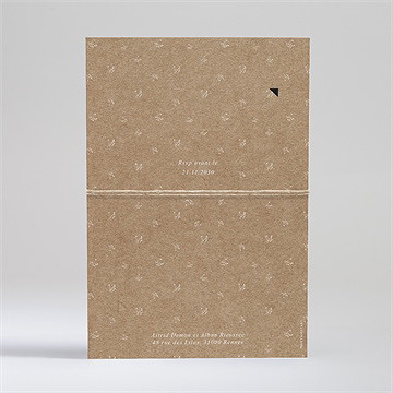 Faire-part mariage couronnés d'etoiles superposé - Dos du faire-part