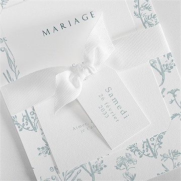 Faire-part mariage jouy exclusif superposition - Détail du faire-part