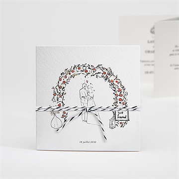 Faire-part mariage belle intimité accordéon