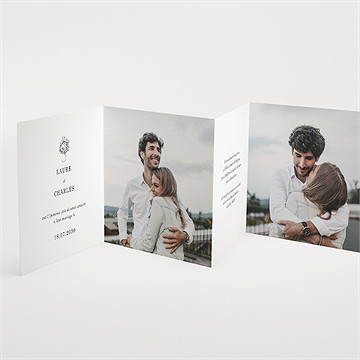 Faire-part mariage belle intimité accordéon - Intérieur du faire-part